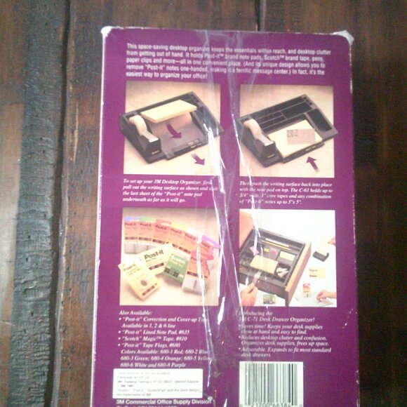 Scotch® C61 Tape And Desk Organizer, Color Beige - Picture 6 of 6